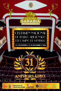 Cartel del Certamen Nacional de Teatro Aficionado en Carrión de los Condes