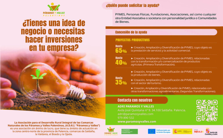 Imagen informativa sobre ayudas para desarrollo rural en Palencia