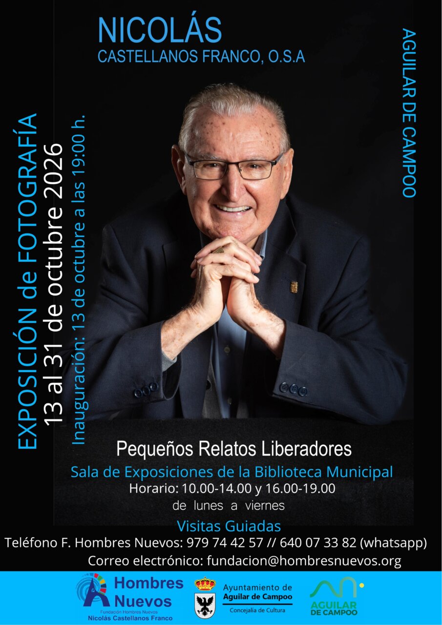Retrato de Nicolás Castellanos en la exposición fotográfica en Aguilar de Campoo