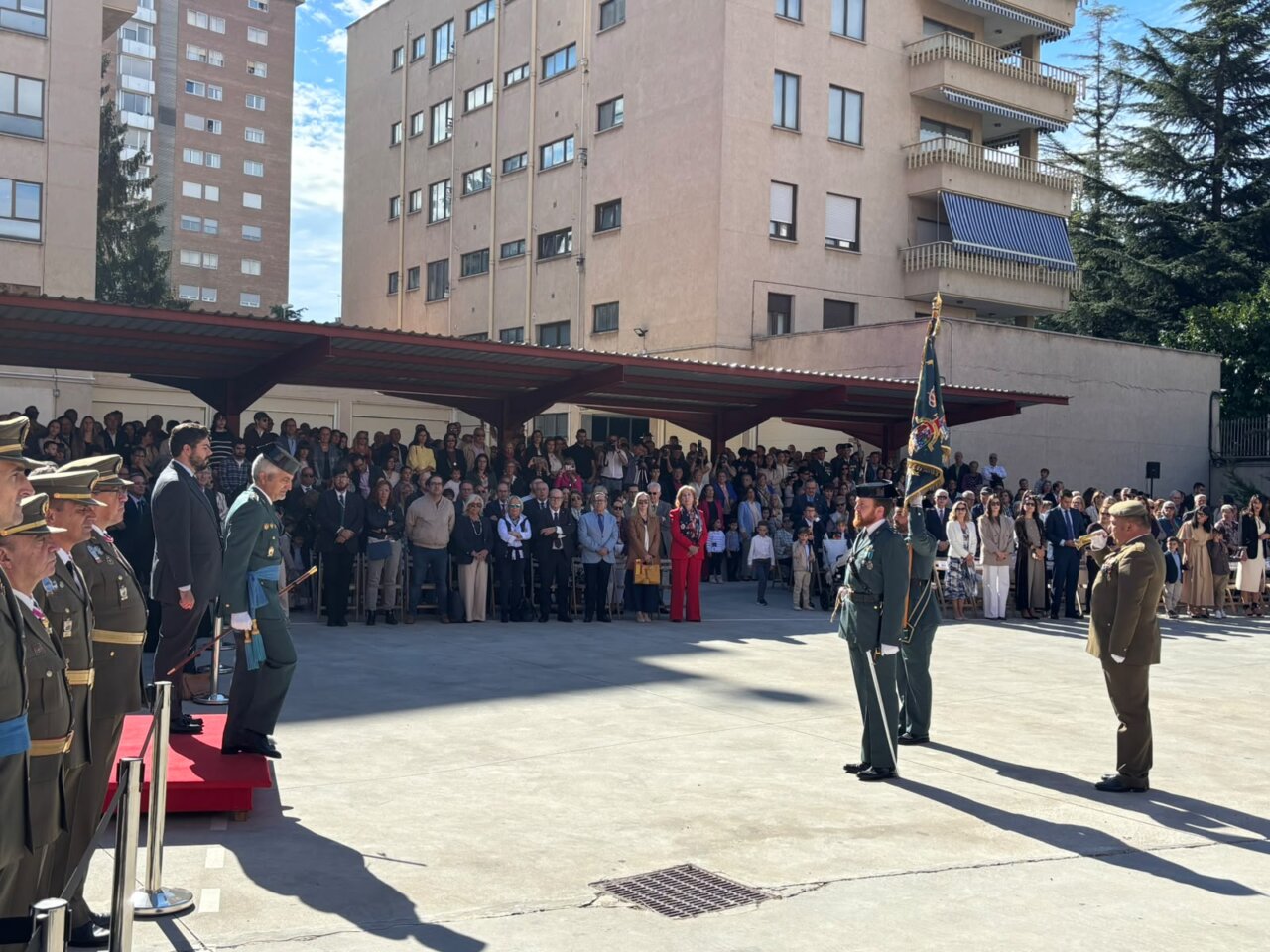 Acto de la Guardia Civil en la festividad del Pilar en Palencia