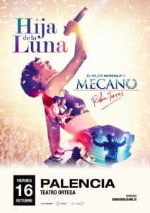 Cartel del espectáculo Hija de la Luna homenaje a Mecano en el Teatro Ortega