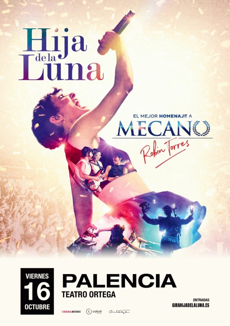 Cartel del espectáculo Hija de la Luna homenaje a Mecano en el Teatro Ortega