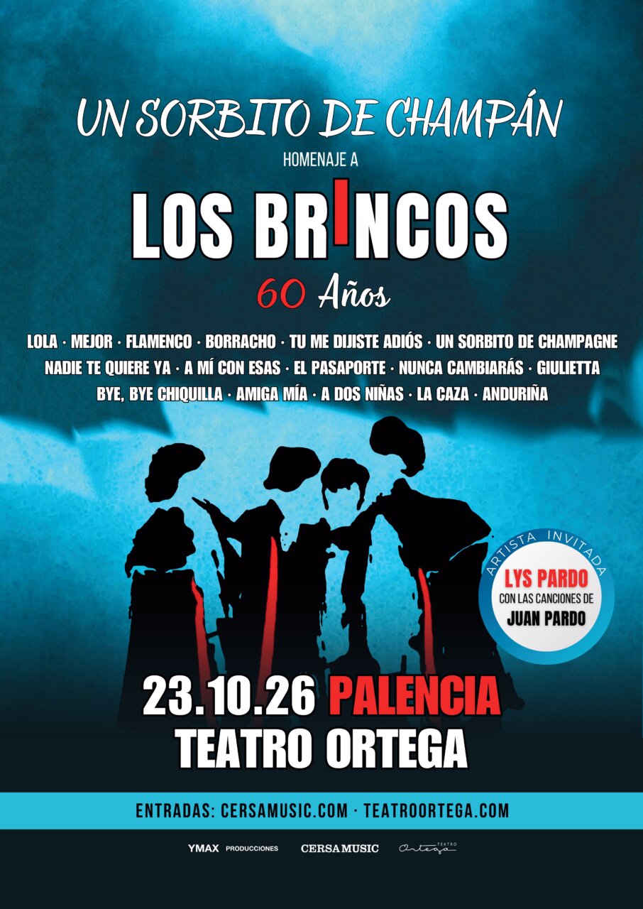 Cartel ilustrado del homenaje a Los Brincos por los 60 años de Un sorbito de champán