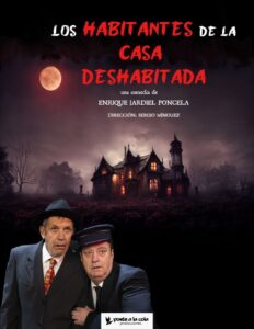 Escena de la obra Los Habitantes de la Casa Deshabitada con dos actores