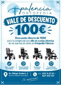 Vale de descuento de 100 euros para sillas de ruedas eléctricas en Ortopedia Palencia