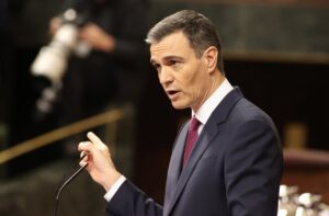 Pedro Sánchez anunciando elecciones generales en el Parlamento