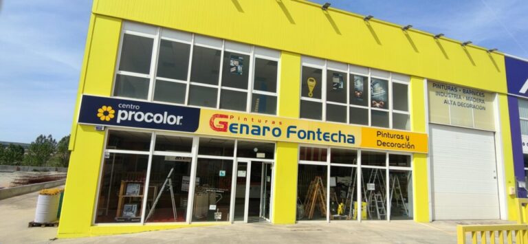 Fachada de la tienda Pinturas Genaro Fontecha en Palencia