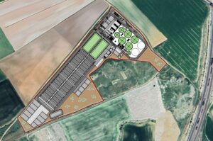 Plano de la planta de biogás en Villamuriel de Cerrato