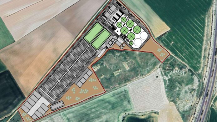 Plano de la planta de biogás en Villamuriel de Cerrato