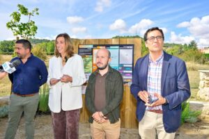 Inauguración de la red ciclista en el Cerrato con varios representantes